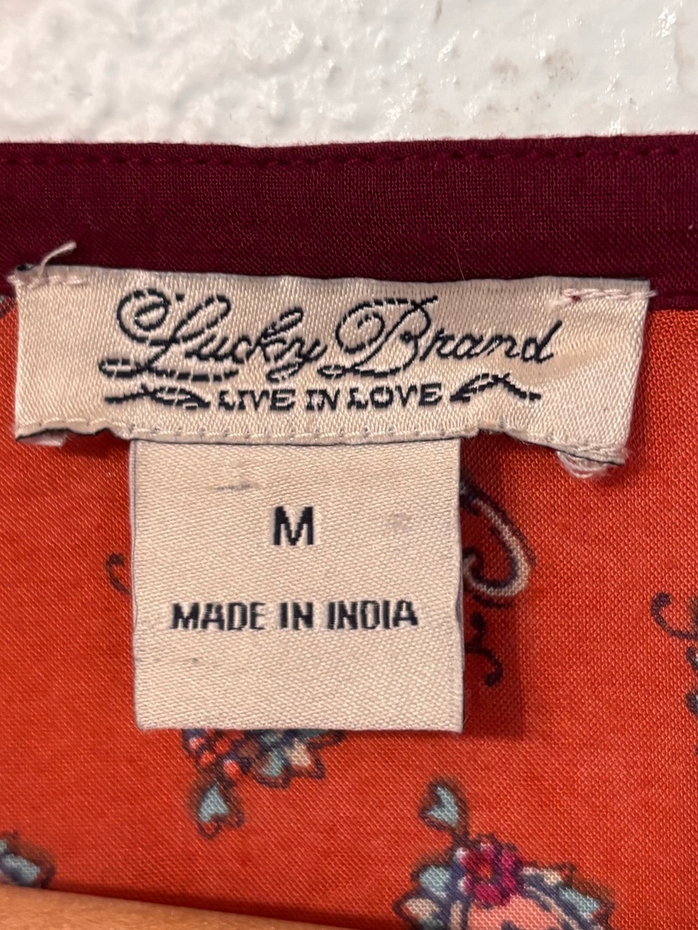 Lucky Brand Paisley Blouse Medium - Picture 2 of 4